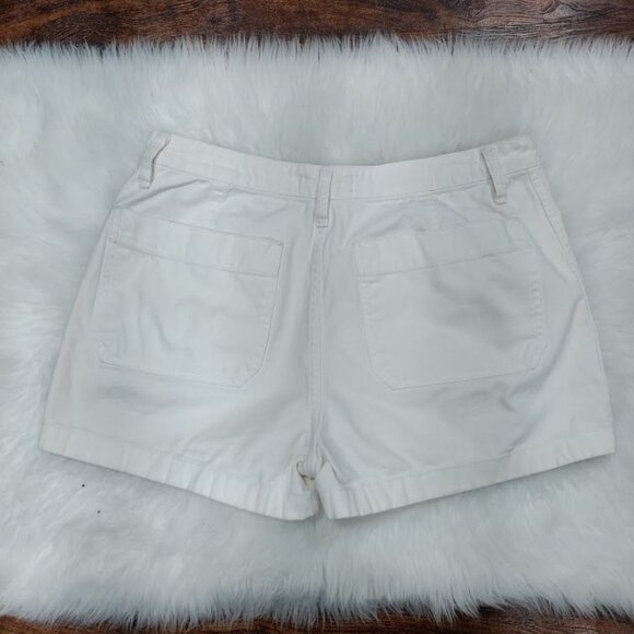 Madewell Denim High Waisted Casual Coastal Mom Shorts Cream Womens Size 30 - Picture 3 of 10